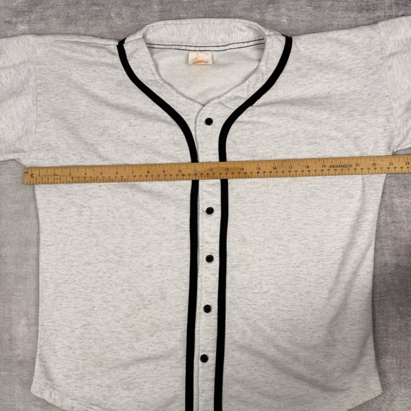 Vintage Looney Tunes Shirt Mens Large White Tasmanian Devil 90s Baseball Jersey - Picture 10 of 11